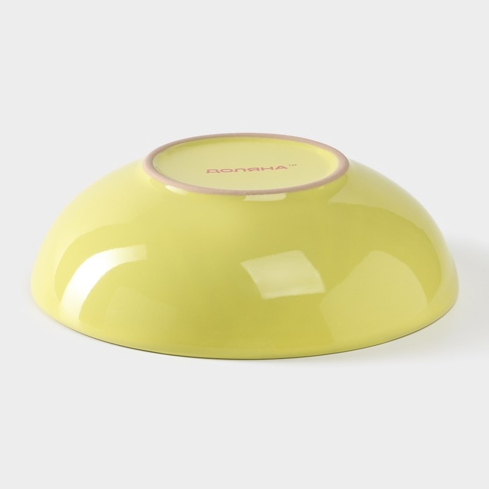 Миска керамическая Доляна «Пастель», 700 мл, d=18 см, цвет жёлтый Миска керамическая Доляна «Пастель», 700 мл, d=18 см, цвет жёлтый