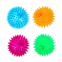 Мяч детский резиновый световой &laquo;Зверятки&raquo;, цвета МИКС, в шоубоксе