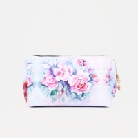 Косметичка на молнии, цвет белый/розовый Косметичка на молнии, цвет белый/розовый