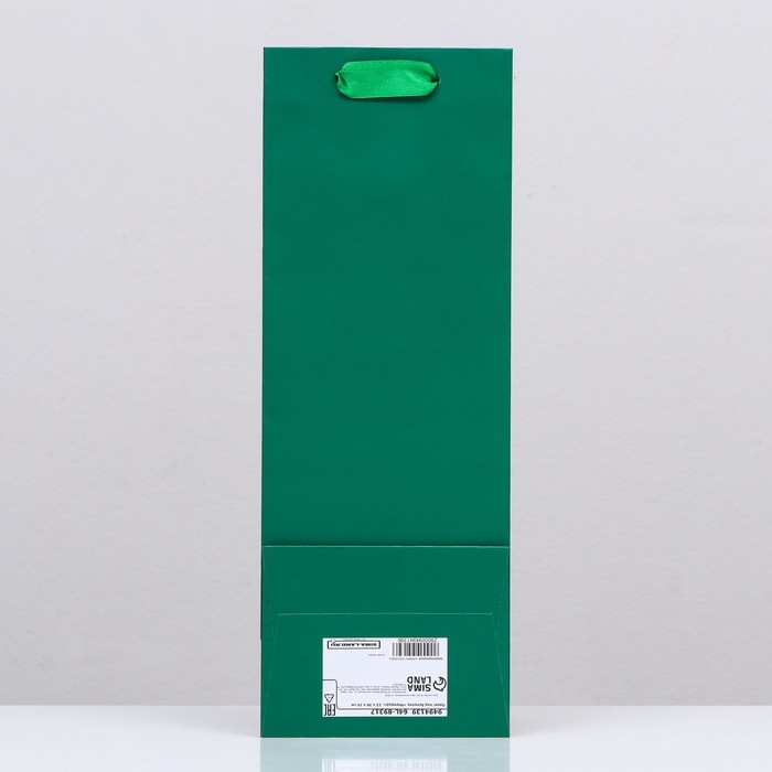 Пакет под бутылку «Зелёный» 13 x 36 x 10 см, 1 шт. Пакет под бутылку «Зелёный» 13 x 36 x 10 см, 1 шт.