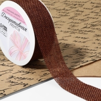 Лента из джута, 30 мм, 4,5 &plusmn; 0,5 м, цвет коричневый