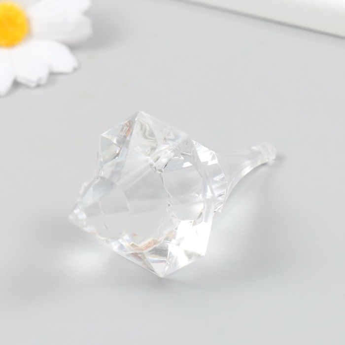 Декор для творчества пластик Декор для творчества пластик "Фигурная сосулька, кристалл" прозрачный 4,1х4,1х8,4 см