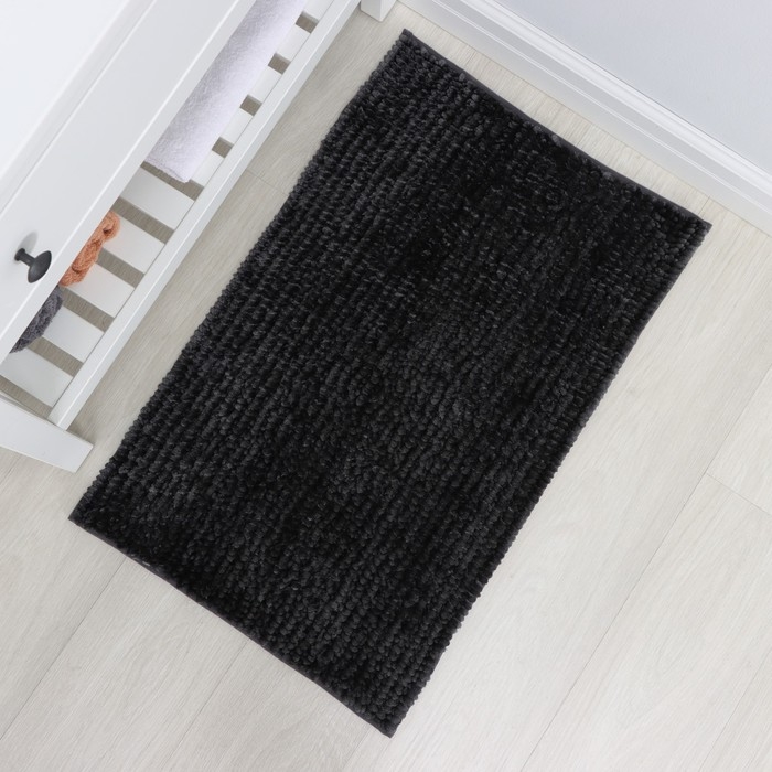 Коврик для дома LaDо́m, букли, плотность 1400 г, 50×80 см, цвет графитовый Коврик для дома LaDо́m, букли, плотность 1400 г, 50×80 см, цвет графитовый