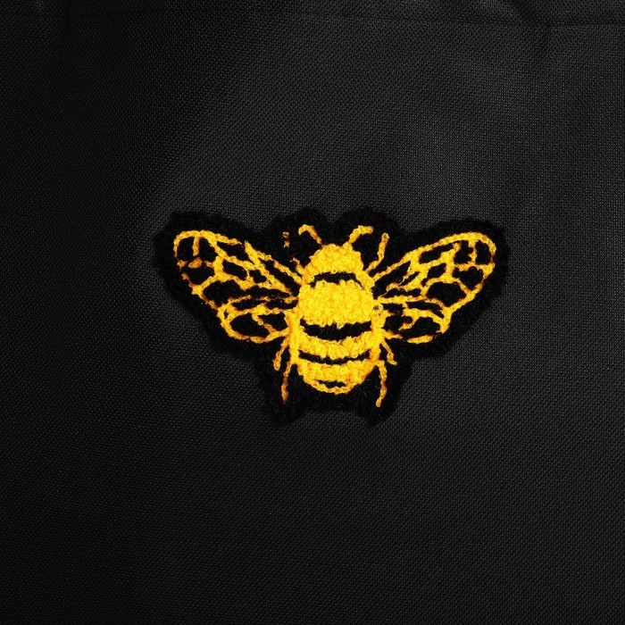 Шопер текстильный с вышивкой BEE , 40х35 см, чёрный цвет Шопер текстильный с вышивкой BEE , 40х35 см, чёрный цвет