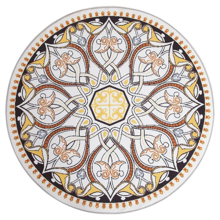 Ковер Этель &laquo;Узорная графика&raquo; d=120 см, 700г/м2