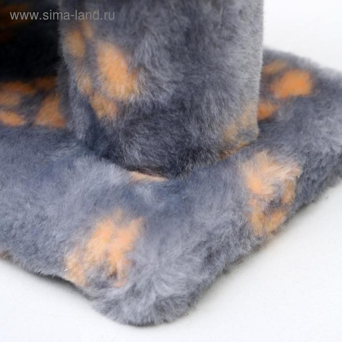 Когтеточка Когтеточка "Горка" мини-версия, 29 х 14 х 14 см, ковролин, серая с лапками