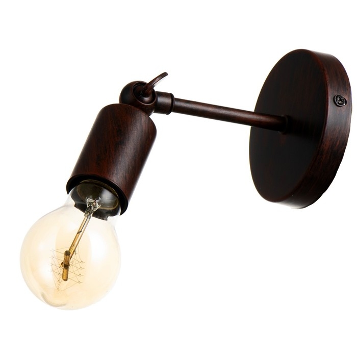 Бра Бра"Миява" 1х40Вт Е27 чёрный с медной патиной 9х10х13 см