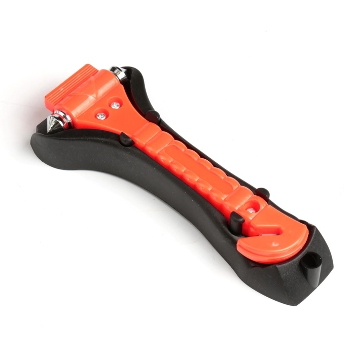 Аварийный молоток с ножом для ремня на подставке, 6.5×17.5 см Аварийный молоток с ножом для ремня на подставке, 6.5×17.5 см