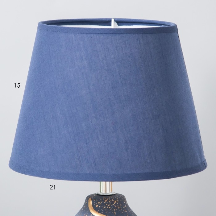 Настольная лампа "Жасмин" Е14 40Вт сине-золотой 20х20х33 см RISALUX