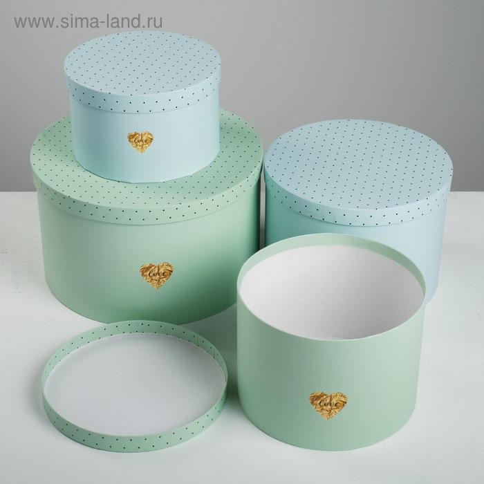 Набор коробок 4 в 1, упаковка подарочная, &laquo;Love&raquo;, 16 х 16 х 10 - 25 х 25 х 15 см