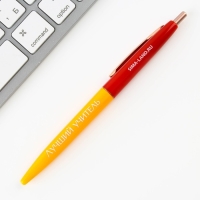 Подарочный набор блокнот &laquo;Золотому учителю&raquo;, формат А7, 32 листа, ручка пластик,синяя паста