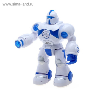 Робот &laquo;Ракетчик&raquo; световые и звуковые эффекты, стреляет ракетами, работает от батареек, цвета МИКС