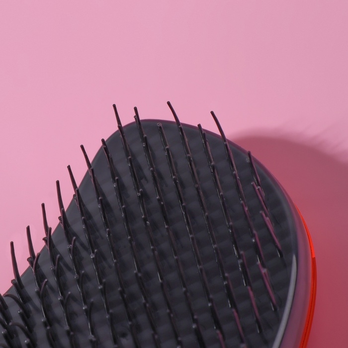 Расчёска массажная, 7,5 &times; 12,5 см, цвет оранжевый