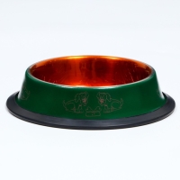 Миска с нескользящим основанием декоративная цветная, 230 мл, зелёная Миска с нескользящим основанием декоративная цветная, 230 мл, зелёная