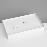 Подставка для украшений «Шкатулка» 36 мест, 21,5×15,5×3 см, цвет белый Подставка для украшений «Шкатулка» 36 мест, 21,5×15,5×3 см, цвет белый