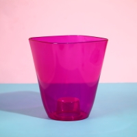 Горшок для орхидей, 2,5 л, 16,4 &times; 18,5 см, пластик, прозрачно-малиновый