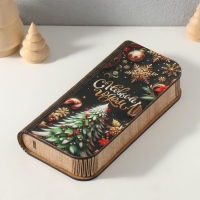 Новогодняя шкатулка "С Новым годом.Ёлочка" 17х8,5 см Новогодняя шкатулка "С Новым годом.Ёлочка" 17х8,5 см
