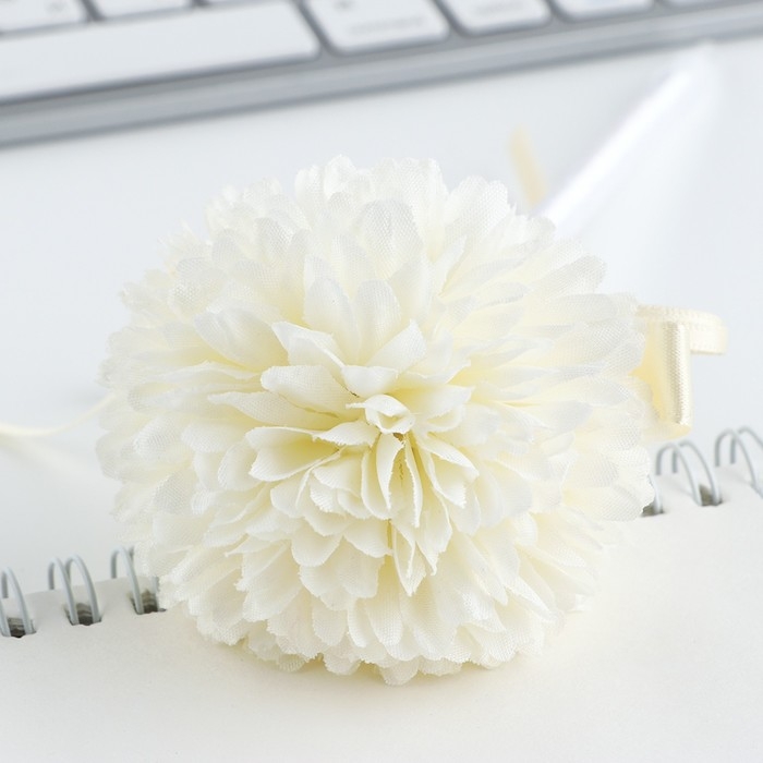 Ручка прикол шариковая синяя паста 1.0 мм «Самой нежной» хризантема с лентами Ручка прикол шариковая синяя паста 1.0 мм «Самой нежной» хризантема с лентами