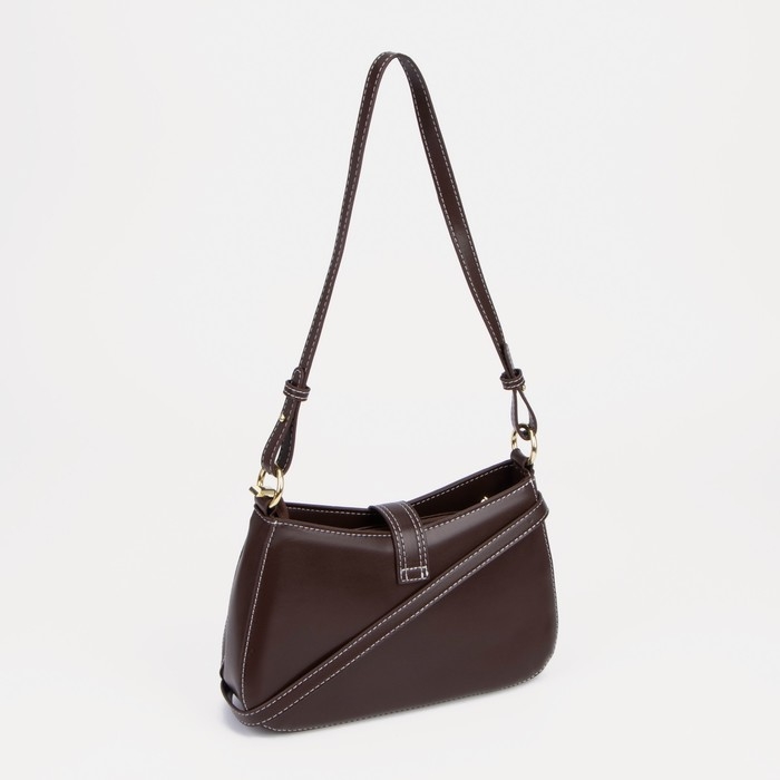 Сумка-багет, отдел на молнии, цвет коричневый Сумка-багет, отдел на молнии, цвет коричневый