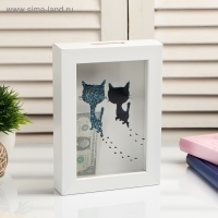 Копилка интерьерная пластик "Кошки и следы" 17х12х3,8 см Копилка интерьерная пластик "Кошки и следы" 17х12х3,8 см