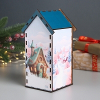 Новогодний чайный домик "С Наступившим" 20х10,5х10 см Новогодний чайный домик "С Наступившим" 20х10,5х10 см