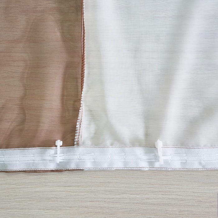 Комплект штор для кухни Witerra Лидия 250х160см, какао, пэ100%