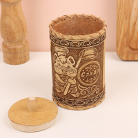 Туес для специй «Хомяк», сахар, 8х8х14 см, береста Туес для специй «Хомяк», сахар, 8х8х14 см, береста