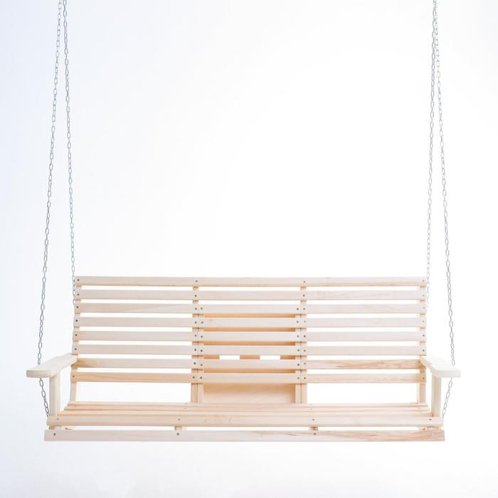 Скамейка-качель двухместная с выдвижным подлокотником подвесная