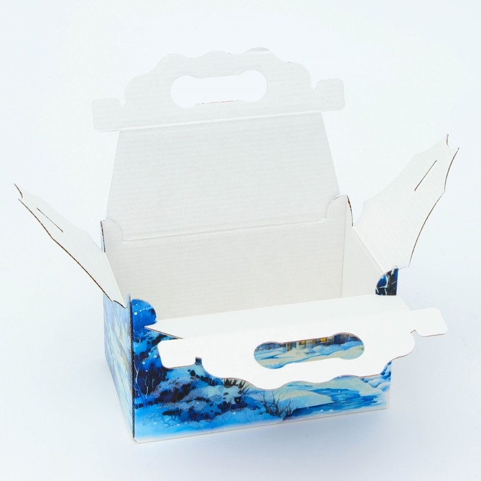 Новый год. Подарочная коробка Новогодняя Ларец простой Новый год. Подарочная коробка Новогодняя Ларец простой "Мечта" с анимацией 20 х 12 х 17 см.