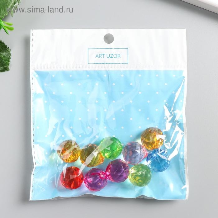 Набор декора для творчества пластик "Кристалл-капля" цветные набор 20 гр 1,8х1,7х1,7 см