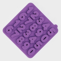 Форма для кондитерских украшений Доляна &laquo;Цифры&raquo;, силикон, 16&times;16&times;2 см, 20 ячеек (2,9&times;2,2 см), цвет МИКС