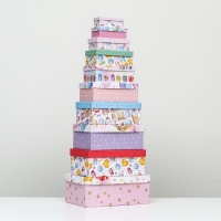 Набор коробок 10 в 1 &laquo;С Днём Рождения, шарики!&raquo;, 30,5 х 20 х 13 &mdash; 12 х 6,5 х 4 см