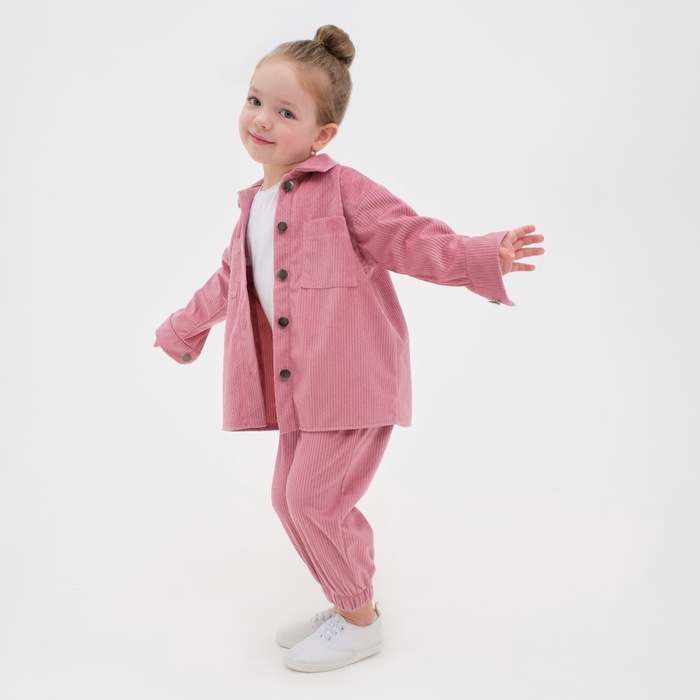 Костюм детский KAFTAN "Velvet", р. 34 (122-128), розовый