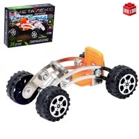 Конструктор металлический &laquo;Гоночный автомобиль&raquo;, 34 детали