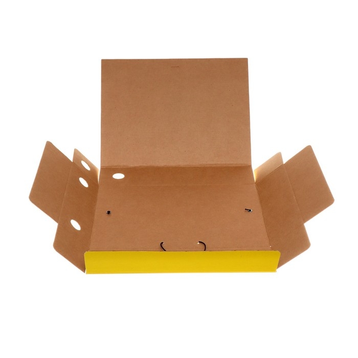 Папка архивная на резинках Calligrata, микрогофрокартон, 75 мм, до 700 л, жёлтый Папка архивная на резинках Calligrata, микрогофрокартон, 75 мм, до 700 л, жёлтый