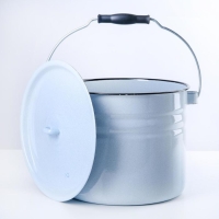 Ведро цилиндрическое эмалированное, 9 л, с крышкой, цвет МИКС Ведро цилиндрическое эмалированное, 9 л, с крышкой, цвет МИКС