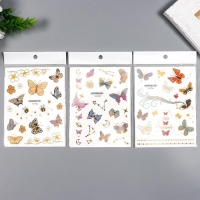 Татуировка на тело цветная с золотом "Бабочки, феи, браслеты" МИКС 16х12 см Татуировка на тело цветная с золотом "Бабочки, феи, браслеты" МИКС 16х12 см