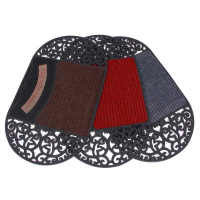 Коврик придверный узорный Доляна Welcome, 45&times;75 см, цвет МИКС