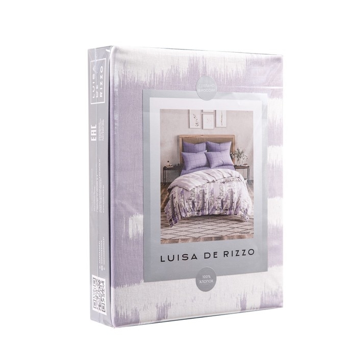 Постельное бельё евро Luisa de Rizzo Гонконг 200х215см, 200х215см, 70х70см 2шт, бязь 120г/м хл100% Постельное бельё евро Luisa de Rizzo Гонконг 200х215см, 200х215см, 70х70см 2шт, бязь 120г/м хл100%