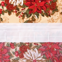 Комплект штор Доляна "Новогодние украшения" 145х180см-2шт. с подхватами, 100% п/э, 140гр/м2