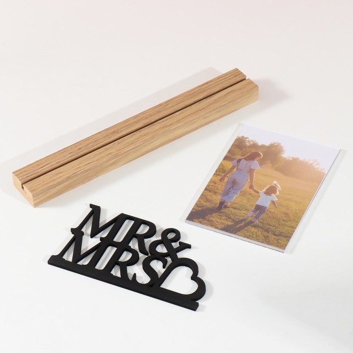 Фоторамка дерево, акрил 10х15 см Фоторамка дерево, акрил 10х15 см "Мисс и Мистер" 4х27х16,3 см