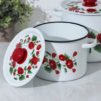 Набор эмалированных кастрюль &laquo;Рамо&raquo;, 2 предмета: 3,5 л, 5,5 л