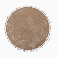 Новый год. Салфетка &laquo;Счастливого нового года&raquo; цв.белый, 37*37 см