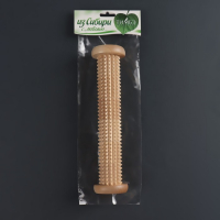 Массажёр для ног &laquo;Валик&raquo;, деревянный, с шипами, d = 5,5 &times; 24 см