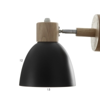 Спот "Аксель" Е27 40Вт черный 15х21 см Спот "Аксель" Е27 40Вт черный 15х21 см