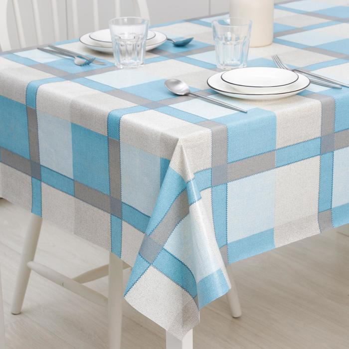 Клеёнка столовая на нетканой основе «Клетка голубая», ширина 130 см, рулон 25 м Клеёнка столовая на нетканой основе «Клетка голубая», ширина 130 см, рулон 25 м