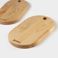 Набор деревянных менажниц и сервировочных досок на подставке Adelica, 3 шт, 25&times;14 см, 23&times;12 см, 21&times;10 см