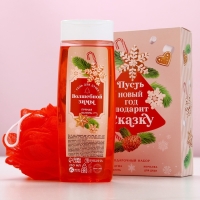 Подарочный набор ЧИСТОЕ СЧАСТЬЕ &laquo;Сказка&raquo;: гель для душа 250 мл и мочалка для душа, Новый Год