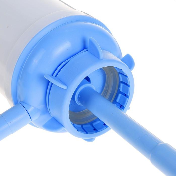 Помпа для воды Luazon Norma, механическая, большая, под бутыль от 11 до 19 л, голубая Помпа для воды Luazon Norma, механическая, большая, под бутыль от 11 до 19 л, голубая