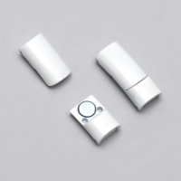 Фиксатор для шнурков, на магнитах, пара, размер 2,6 &times; 2 &times; 0,7 см, цвет белый